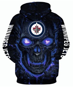 Winnipeg Jets 3D Skulls Pullover Hoodie For Halloween