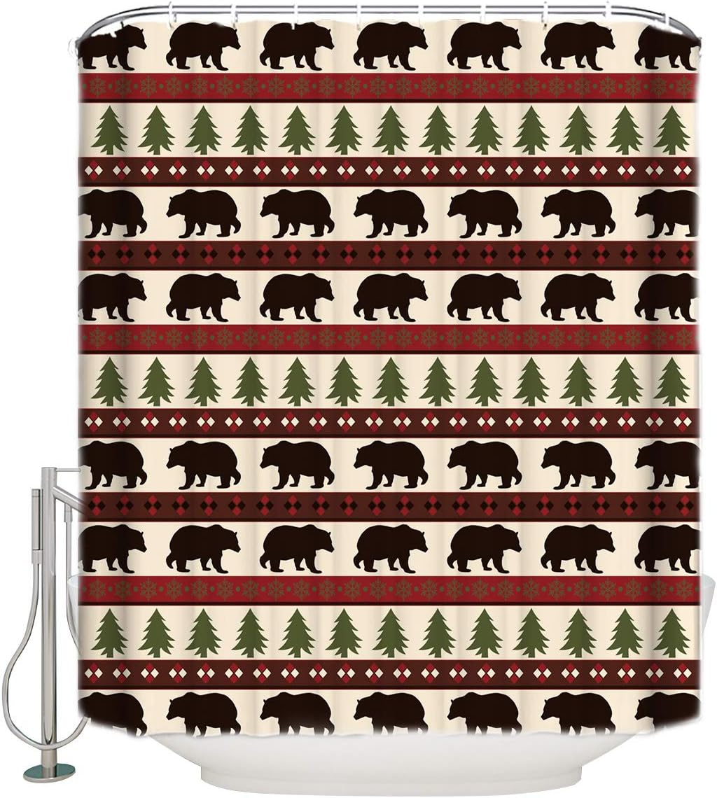 Winter Bear Shower Curtain, Perfect Addition To Your Xmas Decor