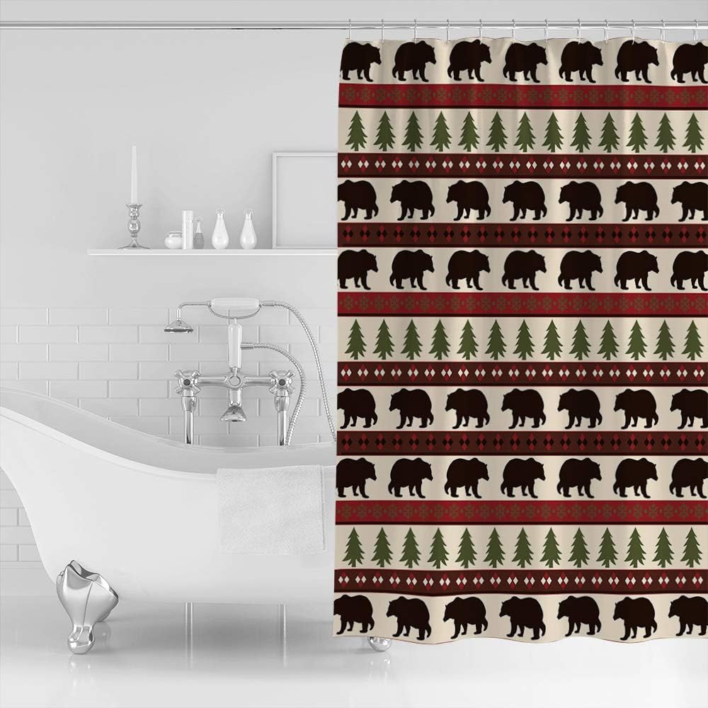 Winter Bear Shower Curtain, Perfect Addition To Your Xmas Decor - Image 2
