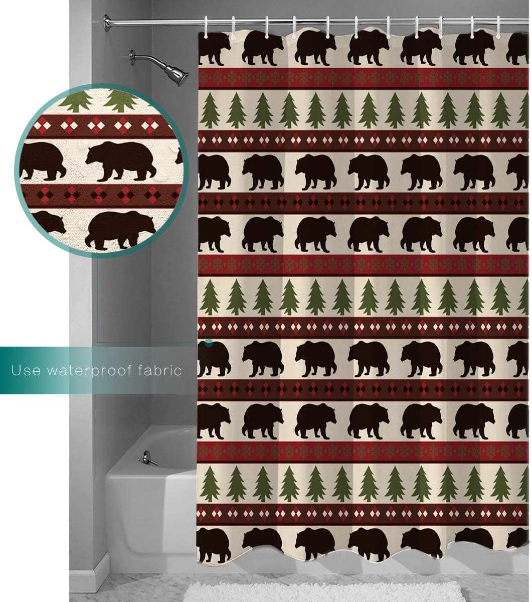 Winter Bear Shower Curtain, Perfect Addition To Your Xmas Decor - Image 3