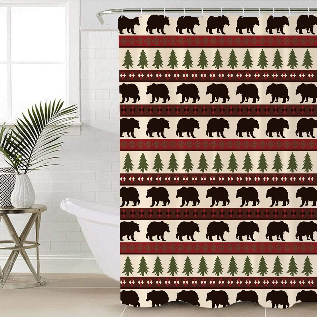 Winter Bear Shower Curtain, Perfect Addition To Your Xmas Decor - Image 4