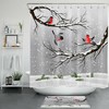 Winter Cardinals And Fir Branches Shower Curtain For A Simple Yet Festive Bathroom