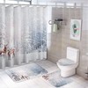 Winter Forest Deer Shower Curtain, Waterproof Bathroom Decor by Vantaso