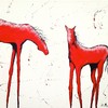 Winter Horse Art Paint Shower Curtain for Bathroom and Washroom Decor 