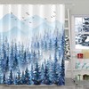 Winter Misty Forest Shower Curtain For A Cozy Bathroom