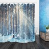 Winter Mittens and Snowflakes Shower Curtain 