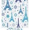Winter Paris Eiffel Tower Shower Curtain for Bathroom Decor 