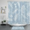 Winter Pine Branches with Blue Snowflakes Shower Curtain, Bring Nature to Your Bathroom Decor