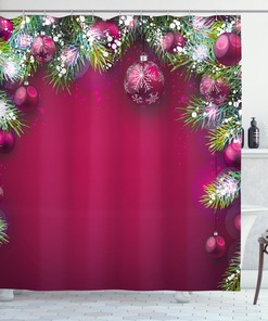 Winter Scene Animal Featuring Deer Shower Curtain For Festive Bathroom Decor