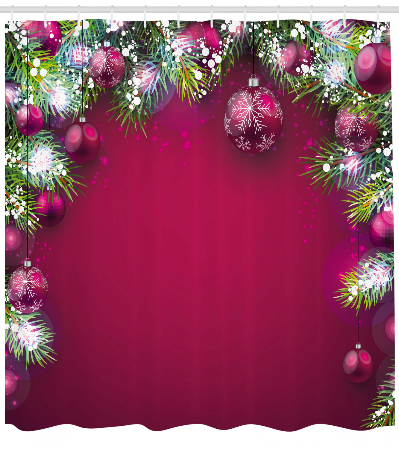 Winter Scene Animal Featuring Deer Shower Curtain For Festive Bathroom Decor - Image 4