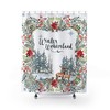 Winter Sky Moon Star Print Waterproof Fabric Shower Curtain For Holiday-Themed Bathroom Decor