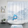 Winter Snow Forest Snowflake Print Shower Curtain for Your Bathroom