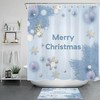 Winter Snowflake Ball Fir Branches Christmas Shower Curtain - Rustic Bathroom Decor