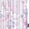 Winter Snowflake Crystal Snowfall in Christmas Shower Curtain for Festive Decor