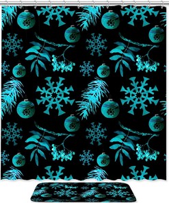 Winter Snowflake Shower Curtain For A Delightful Christmas Decor