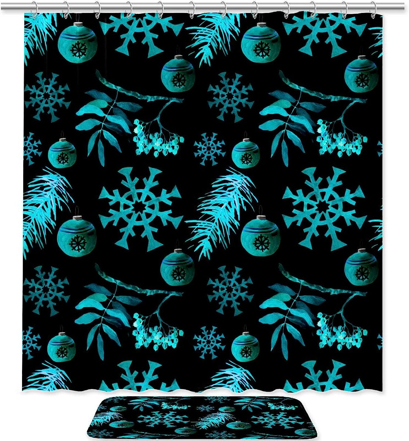 Winter Snowflake Shower Curtain For A Delightful Christmas Decor