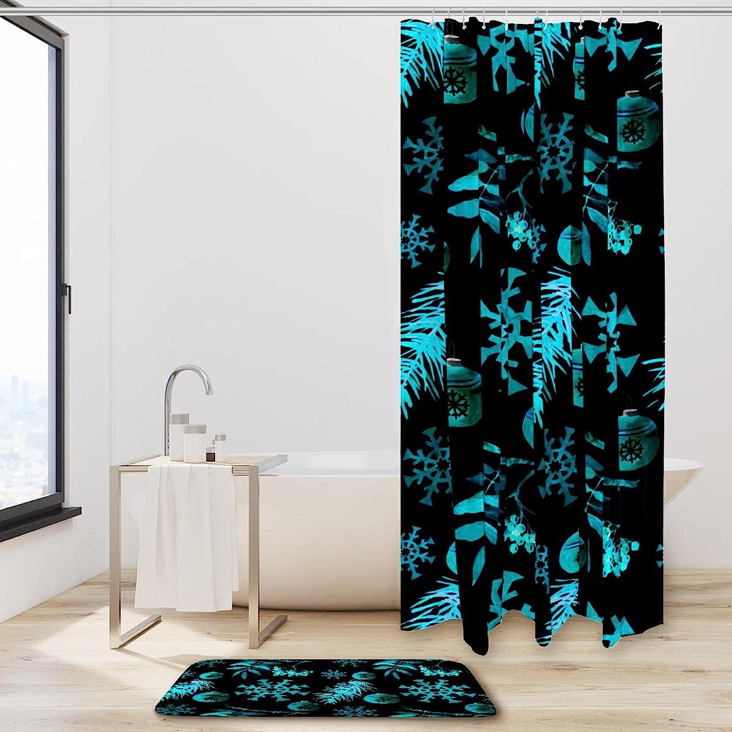 Winter Snowflake Shower Curtain For A Delightful Christmas Decor - Image 2