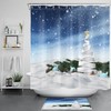 Winter Snowflake Star Shower Curtain 