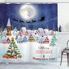 Winter Snowflakes Print Shower Curtain For Festive Bathroom Decor