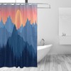 Winter Sun and Mountains Print Waterproof Shower Curtain for Bathroom Decoration