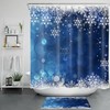 Winter Village Snowflake Shower Curtain - Christmas Bathroom Accessories