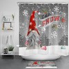 Winter Wonderland Shower Curtain With Snowflake Design