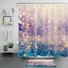 Winter Wonderland Shower Curtain With Snowflake Nature Scenery Print 