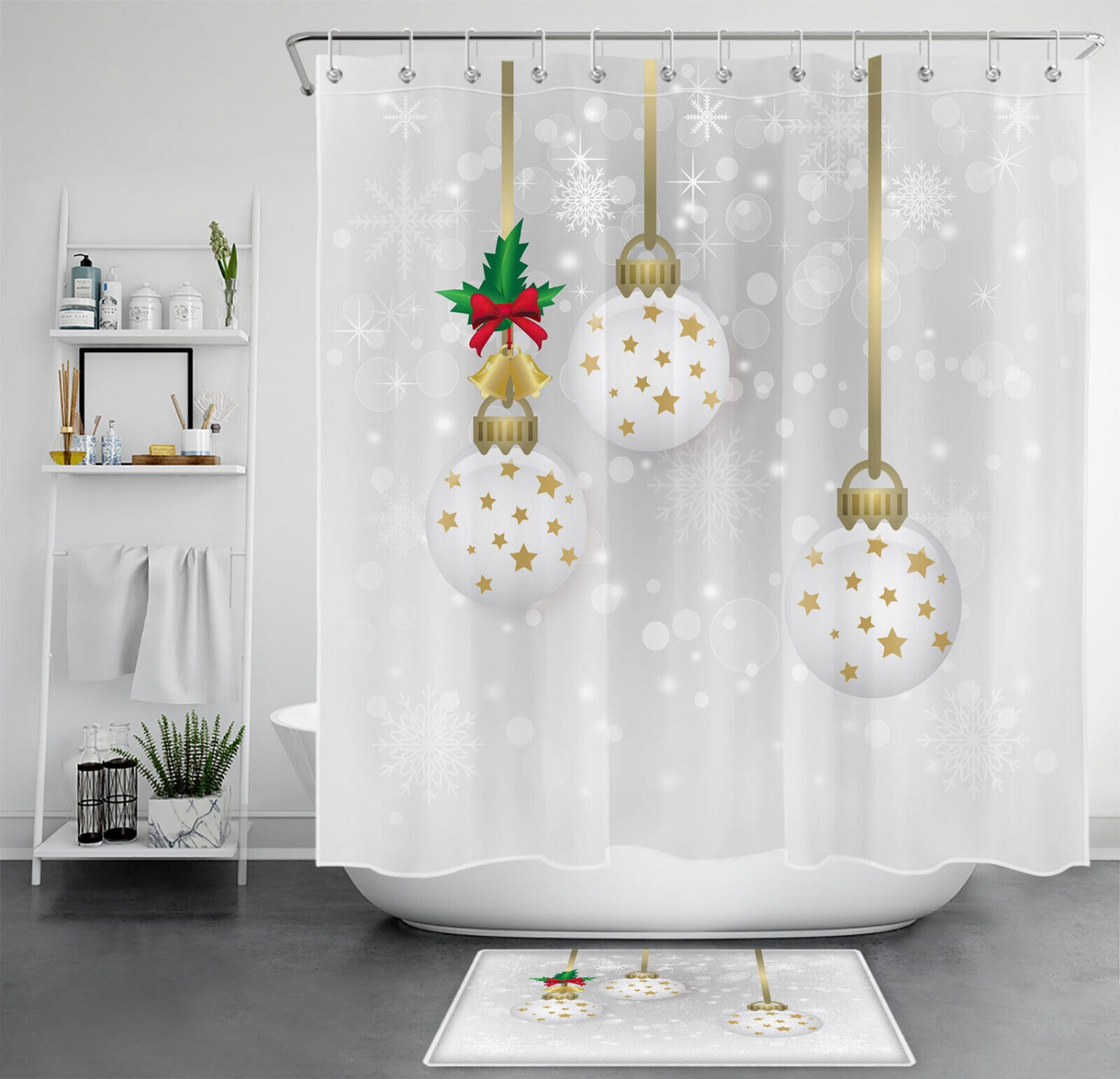Wise Monkey Black Animals Shower Curtain for Farmhouse Decor