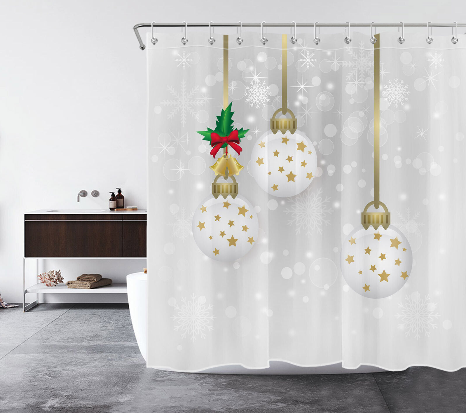 Wise Monkey Black Animals Shower Curtain for Farmhouse Decor