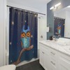 Wise Owl Shower Curtain - Night Sky Tree Branch Bathroom Decor