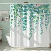 Wisteria Flower Botanical Leaf Floral Shower Curtain Spring Waterproof