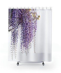 Wisteria Purple Flower Shower curtain for Spring Decor and Home Accessories 