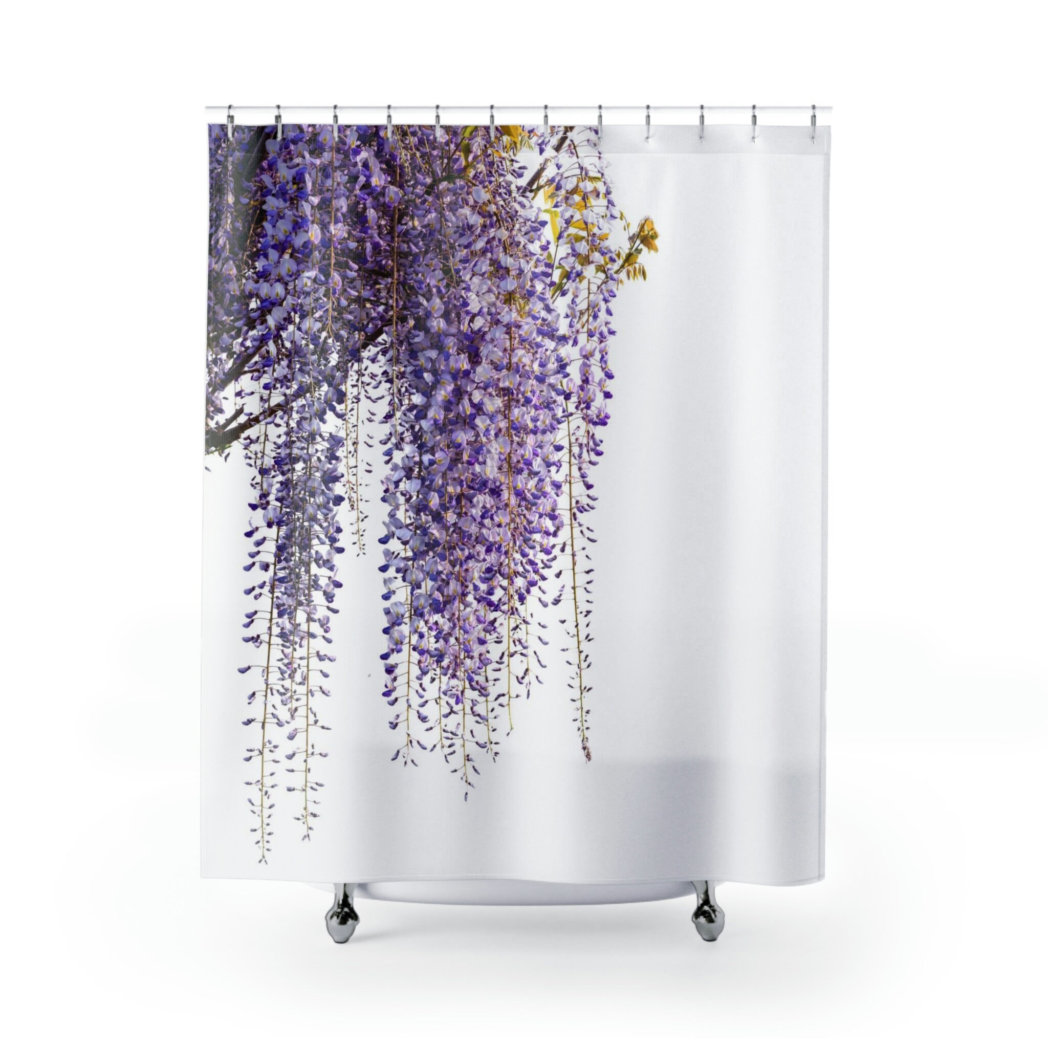 Wisteria Purple Flower Shower curtain for Spring Decor and Home Accessories