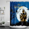 Witch And Gnome Full Moon Halloween Shower Curtain - Festive And Fun