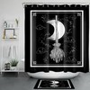 Witch Magic Broom And Moon Shower Curtain For Bathroom