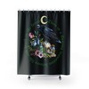 Witchy Forest Shower Curtain With Alchemy & Gothic Life And Death Quote