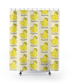 Witty Cool Duck Bathtub Funny Shower Curtain - Housewarming Bathroom Decor