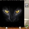 Wolf Eyes Print Waterproof Shower Curtain With Wildlife Theme For Bathrooms