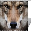 Wolf Face Bathroom Shower Curtain for Animal Lovers 