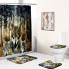 Wolf Family Forest Animals Bathroom Shower Curtain - Forest Animals Wolf Family