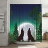 Wolf Forest Moon Shower Curtain for a Wildlife-inspired Bathroom
