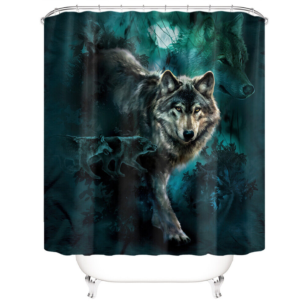 Wolf Forest Shower Curtain With Quotes - Image 2