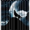 Wolf Howl Waterproof Fabric Bathroom Shower Curtain - Stylish And Durable Curtain With Wild Animal Design