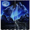 Wolf Howling At Moon Shower Curtain For A Mystical Bathroom Decor, Animal-Themed Bathroom Accessories