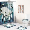 Wolf Howling At The Moon Shower Curtain For Gothic Bathroom Decor