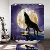 Wolf Howls At A Full Moon Shower Curtain - A Mystical And Beautiful Addition To Your Bathroom