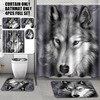 Wolf King Animal Shower Curtain for Wildlife and Nature Bathroom Decor 