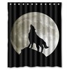 Wolf Moon Shower Curtain Set With Waterproof Fabric For Cozy Bathroom Decor