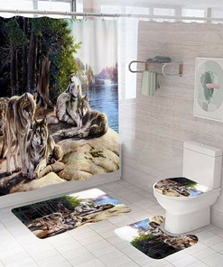 Wolf Pack Shower Curtain Bathroom - Fang-tastic Bathroom Accessory
