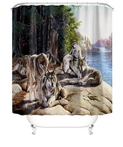 Wolf Pack Shower Curtain Bathroom - Fang-tastic Bathroom Accessory